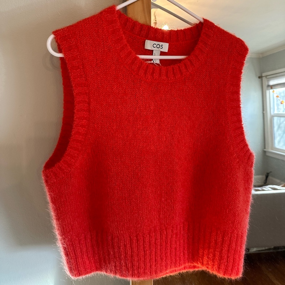 COS Red Sleeveless Sweater